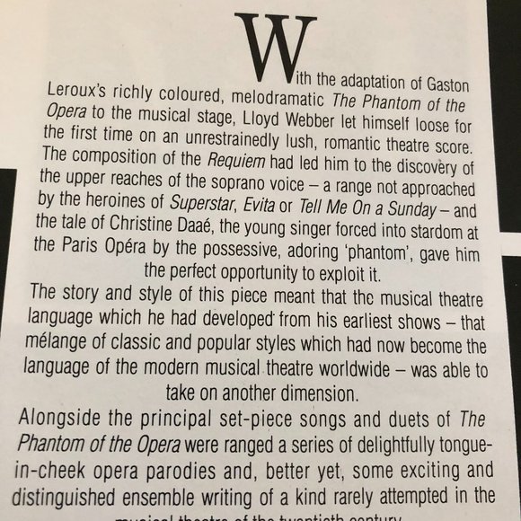 MICHAEL CRAWFORD 1992 SOUVENIR PROGRAM SIGNEDTHE MUSIC OF ANDREW LLOYD WEBBER - Picture 7 of 8